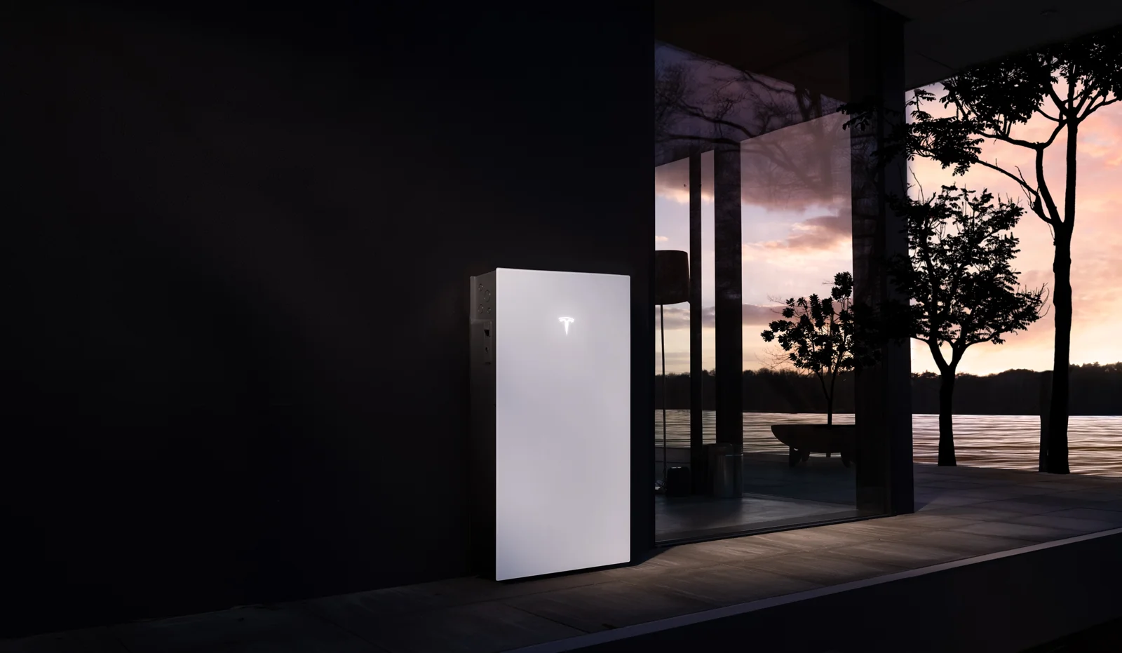 Tesla Powerwall 3 mounted beside a window